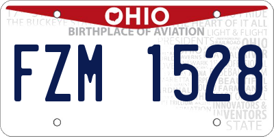 OH license plate FZM1528