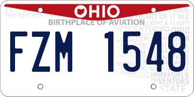 OH license plate FZM1548