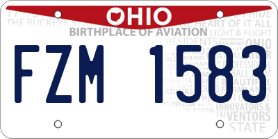 OH license plate FZM1583