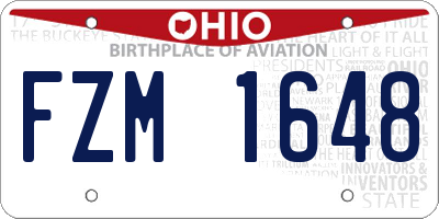 OH license plate FZM1648