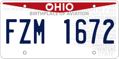 OH license plate FZM1672