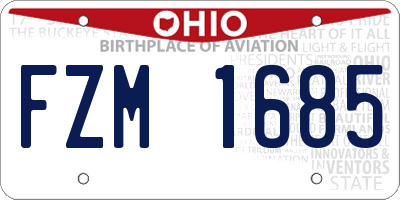 OH license plate FZM1685
