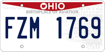 OH license plate FZM1769