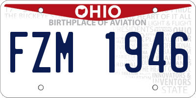 OH license plate FZM1946