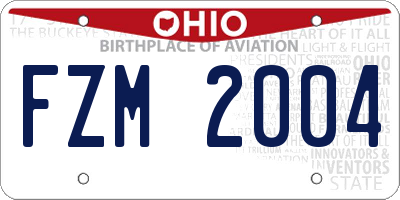 OH license plate FZM2004