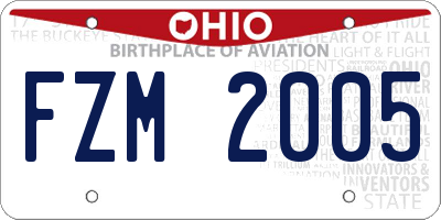 OH license plate FZM2005