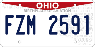 OH license plate FZM2591