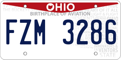 OH license plate FZM3286