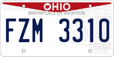 OH license plate FZM3310