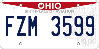 OH license plate FZM3599