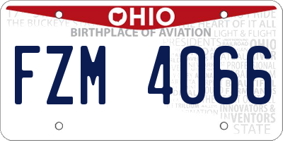 OH license plate FZM4066