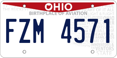 OH license plate FZM4571