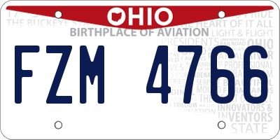 OH license plate FZM4766