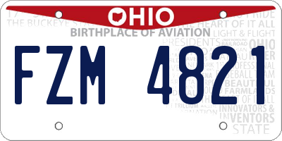 OH license plate FZM4821