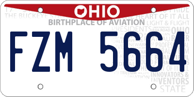OH license plate FZM5664