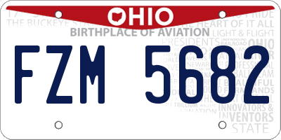 OH license plate FZM5682
