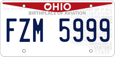OH license plate FZM5999