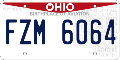 OH license plate FZM6064