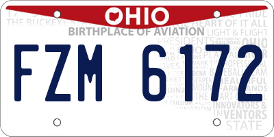 OH license plate FZM6172