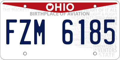 OH license plate FZM6185