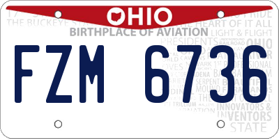 OH license plate FZM6736