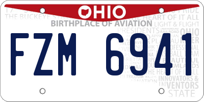 OH license plate FZM6941