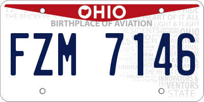 OH license plate FZM7146