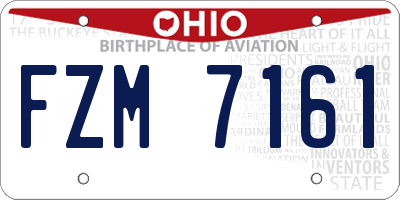 OH license plate FZM7161