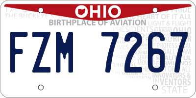 OH license plate FZM7267