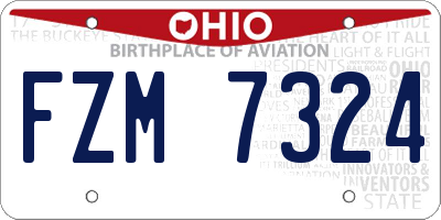 OH license plate FZM7324