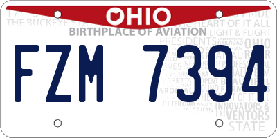 OH license plate FZM7394