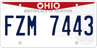 OH license plate FZM7443