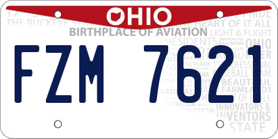 OH license plate FZM7621