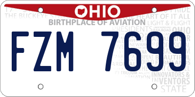 OH license plate FZM7699
