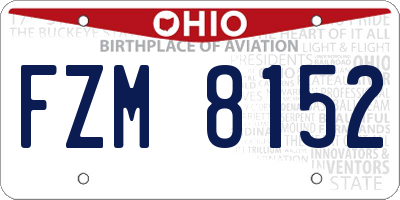 OH license plate FZM8152