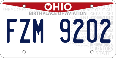 OH license plate FZM9202
