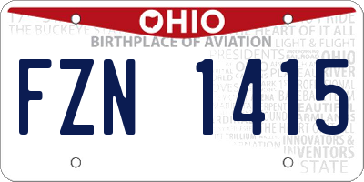 OH license plate FZN1415