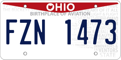 OH license plate FZN1473