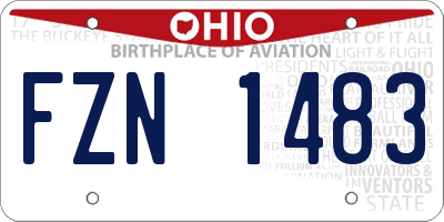 OH license plate FZN1483
