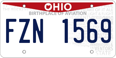 OH license plate FZN1569
