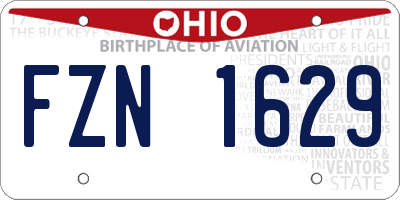 OH license plate FZN1629