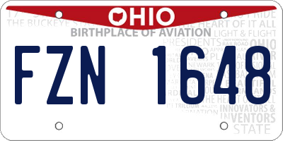 OH license plate FZN1648