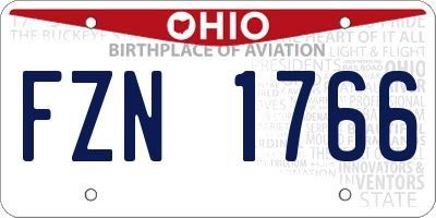 OH license plate FZN1766