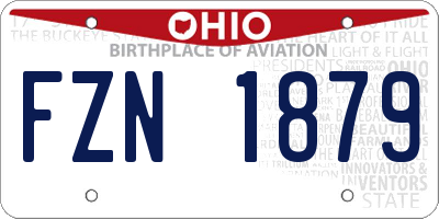 OH license plate FZN1879