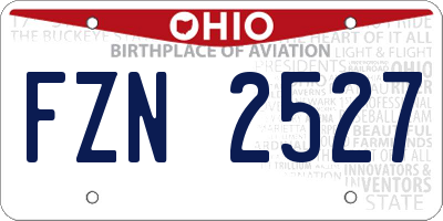 OH license plate FZN2527