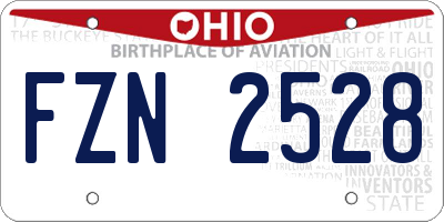 OH license plate FZN2528