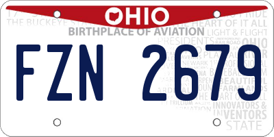 OH license plate FZN2679