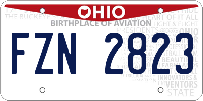 OH license plate FZN2823
