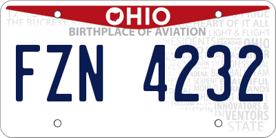OH license plate FZN4232
