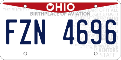 OH license plate FZN4696